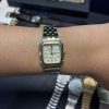 Seiko Exceline 4J41-5020 Silver Gold Square Ladies Watch