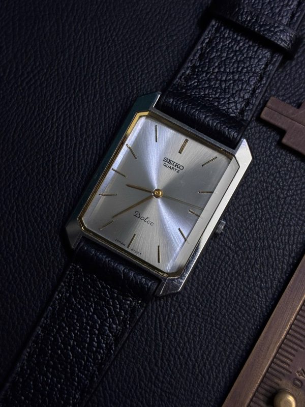 SEIKO 9521-5060 Dolce 1984 Quartz Silver Dial Vintage Men Wristwatch
